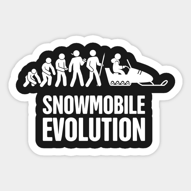 Snowmobile Evolution Sticker by MeatMan